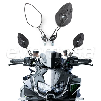 1 пара боковых зеркал Универсальный регулируемый руль Боковые зеркала заднего вида Мотоцикл Скутер 10 мм 8 мм