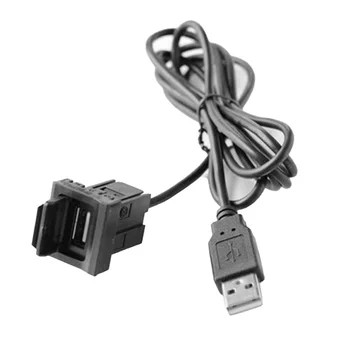1 шт. USB с пылезащитным чехлом Жгут проводов Двойной USB-удлинитель Высококачественная панель USB-порт AUX Адаптер Кабель для велосипеда