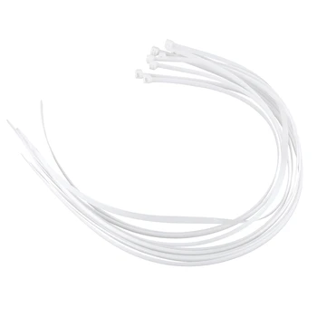 10X Удлиненные кабельные стяжки 76 см Белые застежки-молнии