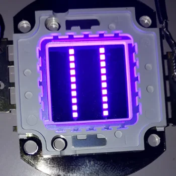 2 шт. Эпиледы мощностью 100 Вт 42 мил постоянного тока 32-34VUltra Violet UV High Power Light Chip395-405 нм, DIY COB Источник света