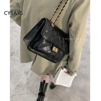 2024 Новая модная роскошная сумка через плечо CH Style с бриллиантовой цепочкой для женщин с большой вместимостью и функцией сумки-тоут с пряжкой с замком