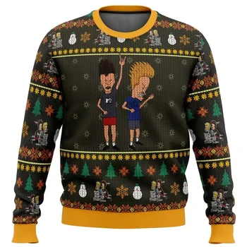 2024 Новогодний подарок Уродливый рождественский свитер Рождественский подарок Санта-Клаус Пуловер Мужская 3D толстовка и топ Осень и