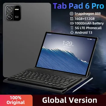 2024 Оригинальная глобальная версия Планшетный ПК Pad 6 Pro Snapdragon 888 Android 13.0 10000 мАч Оперативная память 16 ГБ 512 ГБ 5G HD 4K Экран WIFI Mi Tad