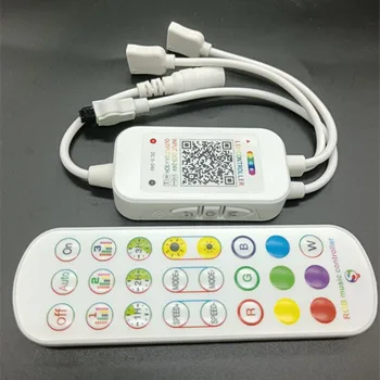  24-клавишное смарт-приложение, цветной контроллер Bluetooth, градиент с музыкальной кнопкойПодходит для доступа к светодиодной панели 5-24 В 5050