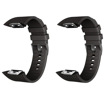 2X Силиконовый ремешок для часов Samsung Galaxy Gear Fit2 Pro Ремешок для часов Samsung Gear Fit 2 SM-R360-черный