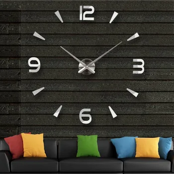 3D настенные часы современный дизайн DIY акриловые зеркальные наклейки reloj de pared часы настенные часы домашний декор большая кварцевая игла horloge