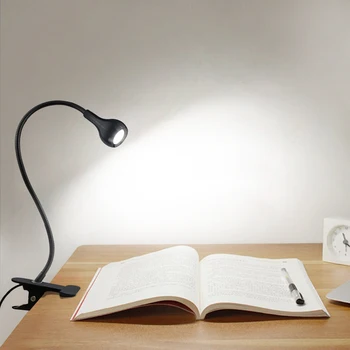 5 В USB Лампа Светодиодный Книжный Светильник Гибкий Чтение Светодиодный Настольный Стол Лампа Для Прикроватной Спальни Ночное Освещение С Зажимом Держатель