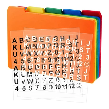 50 шт. Набор направляющих для каталожных карточек Наклейка с алфавитом Разделители для карточек Самоклеящиеся наклейки с номерами Набор наклеек (смешанный цвет, 3 x 5 дюймов)