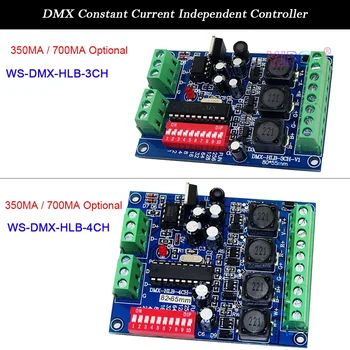 5V-36V DMX512 Декодер 350MA/700MA * 3 канала/4 канала DMX RGB RGBW Светодиодный контроллер освещения 3/4 группы только светодиод (6-контактный) Выходной диммер
