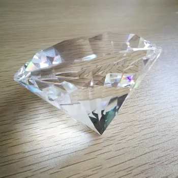 80 мм ( 3,15 дюйма ) 1шт Прозрачное стекло Кристалл Бриллиант Свадебное украшение Хрусталь Алмаз Драгоценные камни Пресс-папье
