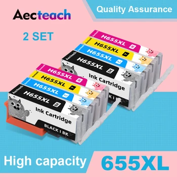 Aecteach 655XL Новый струйный картридж для HP655 655 XL Совместим с HP Deskjet Ink Advantage 3525 5525 4615 4625 4525 6520 6525