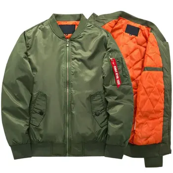 ARCSINX Зимняя толстая летная куртка-бомбер 8XL 7XL 6XL 5XL 4XL Армейское зеленое пальто больших размеров Мужские куртки-бомберы