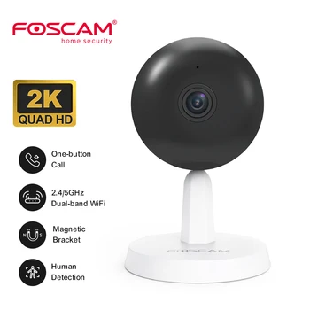 Foscam X4 4MP Двухдиапазонная Wi-Fi Cam Беспроводная IP-камера безопасности для умного дома с AI Обнаружение человека Однокнопочный вызов Радионяня