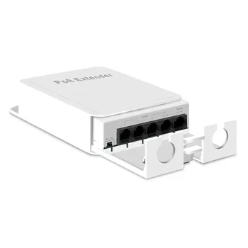 Gadinan POE Repeater Expander 5 портов Plug&Play IEEE 802.3at/af Сетевой коммутатор MAX 90 Вт VLAN 250 метров для системы IP-камер POE
