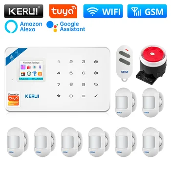 KERUI W181 Tuya Smart WIFI GSM Центральный блок Панель сигнализации Домашняя система безопасности Взломщик Smart Life APP Управление движением