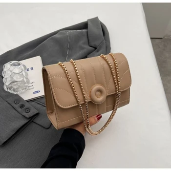 Khaki OL NEW Женская сумка 2023 Luxury Trend Женская сумка через плечо для девочек Яркая сумка через плечо из ПВХ Женская кожаная сумка-тоут