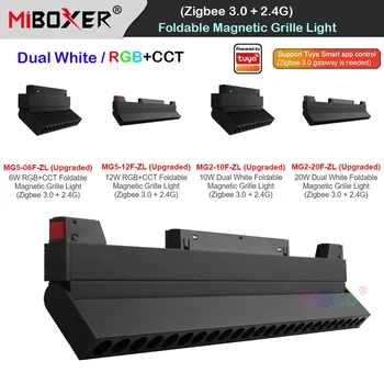 Miboxer Zigbee 3.0 Tuya 6 Вт 12 Вт RGBCCT 2.4G 10 Вт 20 Вт Двойной белый светодиодный складной магнитный решетчатый светильник 48 В RF Пульт дистанционного управления