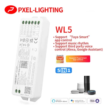 Milight WL5 WIFI Светодиодный контроллер для RGB RGBW CCT Одноцветная светодиодная лента Приложение для голосового телефона Amazon Alexa Дистанционное управление