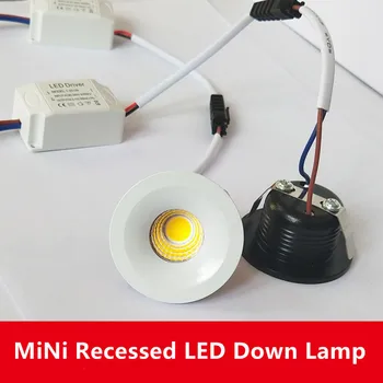 Mini 5W LED Spot COB Downlights Потолочные светильники с регулируемой яркостью для потолочного шкафа Витрина Лофт Украшения 110 В 220 В