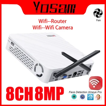  Mini Wi-Fi NVR Для isee WiFi Камера Поддержка Wi-Fi к маршрутизатору Интеллектуальное обнаружение движения для 8-канальной 3-мегапиксельной 4-канальной 5-мегапиксельной IP-камеры Распознавание лиц