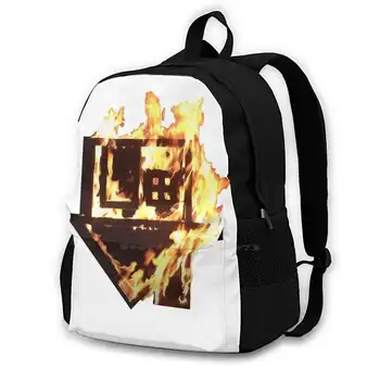 On Fire Школьная сумка Рюкзак большой емкости Ноутбук 15-дюймовый Музыка Инди Хаус Логотип Devils Advocate Обложка Новый альбом Fire Authentic