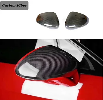 Real Carbon Автомобильная крышка зеркала заднего вида Волокно зеркала заднего вида Подходит для Porsche Panamera 971 970 2014-2020 Автомобильные аксессуары