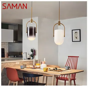 SAMAN Nordic Creative Подвесной светильник Современные простые светодиодные лампы Светильники для домашней столовой
