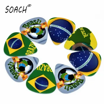 SOACH 50шт 1,0 мм медиаторы для гитары специальные Флаг Бразилии Бразильская двухсторонняя гитара Аксессуары медиаторы гитара гитара укулеле бас