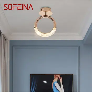 SOFEINA Светодиодное потолочное освещение Nordic Creative Светильники с круглым кольцом Главная для украшения прохода лестницы