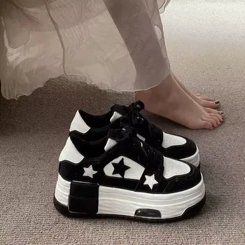 Spring Small Focus Design Sense Женская обувь с приподнятым коротким ростом Star Casual Board Shoes Удобная Zapatillas Mujer