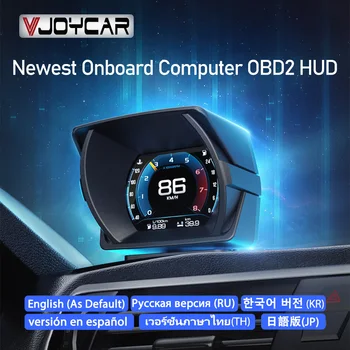 Vjoycar Новый автомобильный HUD OBD2 Дисплей Авто Цифровой дисплей Скорость Напряжение Охлаждающая жидкость Турбо PID Список для автомобильной электроники Аксессуары