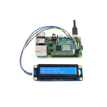 Waveshare LCD1602 ЖК-экран I2C AiP31068 32-символьный ЖК-экран, совместимый с 3,3 В / 5 В для Raspberry/Pi Pico/Jetson Nano