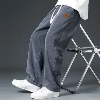 Y2k 2024 Новый дизайн Весна Осень Прямые спортивные штаны мужские мешковатые брюки Мужские брюки джоггеры Мужские свободные серые повседневные брюки для мужчин