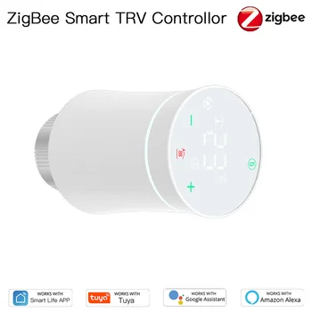ZigBee Smart TRV Controllor Интеллектуальный радиатор Приложение для клапана контроля температуры Дистанционное управление синхронизацией Энергосберегающий термостатический