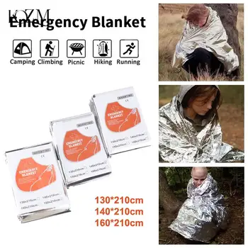  Аварийно-спасательное одеяло Открытый водонепроницаемый Сохранить тепло Одеяло для выживания Изоляция Солнцезащитное одеяло 130/140/160*210 см