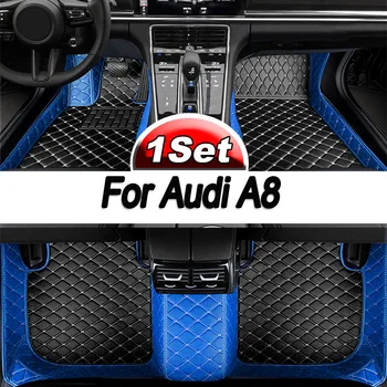 Автомобильные коврики для Audi A8 D3 4E 2006 ~ 2010 Ковер Роскошный кожаный коврик Прочный коврик Внутренняя часть Anti Dirt Pad Автомобильные аксессуары