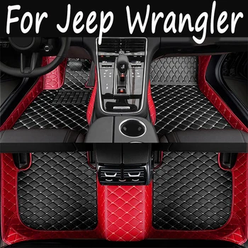 Автомобильные коврики для Jeep Wrangler Four Doors 2018 2019 2020 2021 2022 Custom Auto Foot Pads Ковровый чехол Аксессуары для интерьера