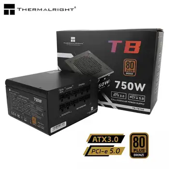 Блок питания компьютера Thermalright TR-TB750 ATX 80PLUS Bronze Card, ATX3.0 / PCI-E5.0 (850 / 750 Вт) / полный модуль / активное питание