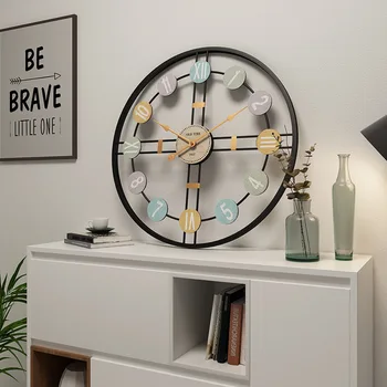  Большие скандинавские настенные часы Современный дизайн Часы для домашнего декора Офис Европейский минималистский стиль Подвесные настенные часы Настенные часы Настенное искусство