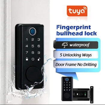 Водонепроницаемый наружный умный замок с отпечатком пальца TUYA Bluetooth WIFI APP RFID Card Цифровой код Электронный дверной замок без ключа для дома