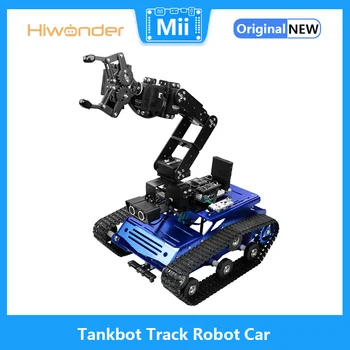 Гусеничный роботизированный робот Hiwonder Tankbot, загруженный роботизированной рукой для автомобиля программирования STM32