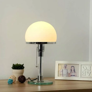 Дания Баухаус Лампа Белая настольная лампа Датский дизайнер Скандинавская спальня Прикроватная простая стеклянная настольная лампа для гостиной