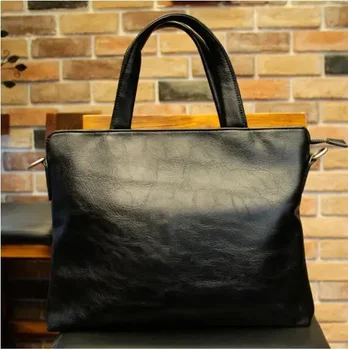 Деловой черный мужской портфель PU кожаные сумки для документов Роскошная сумка-мессенджер через плечо Горизонтальная мужская сумка для ноутбука 핸드백 sac
