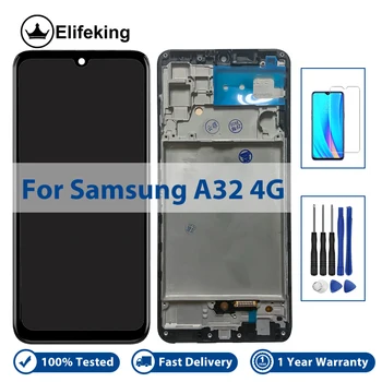 Дисплей для Samsung Galaxy A32 4G ЖК-дисплей с сенсорным экраном Дигитайзер в сборе Замена для A325 SM-A325F / DS 100% протестировано с инструментами