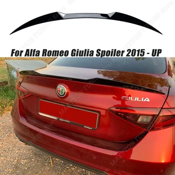 Для Alfa Romeo Giulia Спойлер 2015 - UP Задний спойлер багажника Хвостовое крыло ABS Хвостовой багажник Глянец Черный Обвесы Тюнинг Украшение