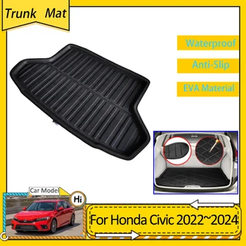 Для Honda Civic 11 11-го поколения 2023 Аксессуары 2022 2024 Седан Авто Задний багажник Коврики Багажник FLoor Багажник EVA Водонепроницаемый ковер