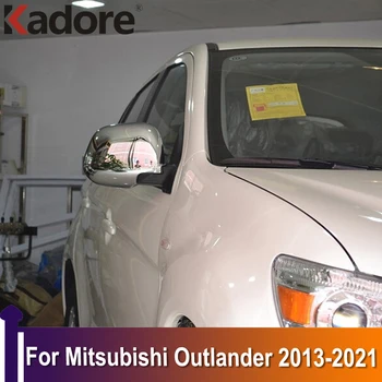 Для Mitsubishi Outlander 2013 2014 2015 2016 2017-2020 2021 ABS Хромированная боковая дверь Крышка зеркала заднего вида Отделка экстерьера Аксессуары