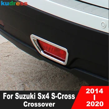 Задний бампер Противотуманная фара Крышка Накладка Для Suzuki Sx4 S-Cross Crossover 2014-2020 Хром Авто Задние Стоп-сигналы Аксессуары Аксессуары