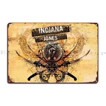 Индиана Джонс Металлическая табличка Изготовленная на заказ пещера клуб вечеринка паб ретро жестяной вывеска плакат