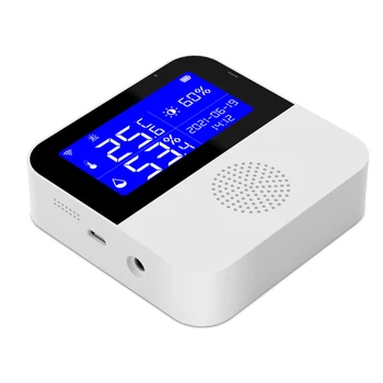 Интеллектуальный датчик температуры и влажности Сигнализация ЖК-дисплей с питанием от USB Точное обнаружение Простота установки